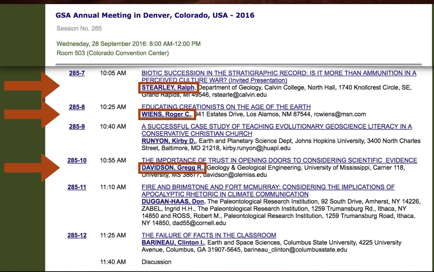 Geological Society of America 2016 annual meeting