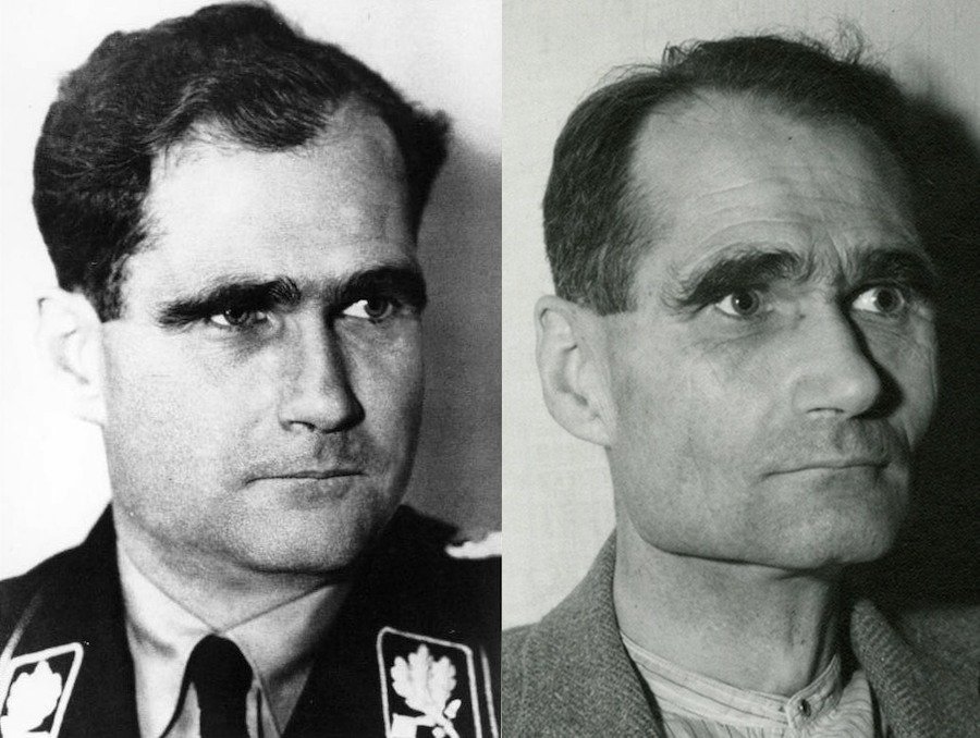 Rudolf Hess in 1933 and 1945
