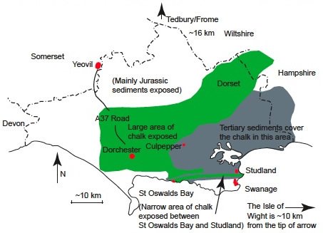 Locations in the Dorset area mentioned in the text